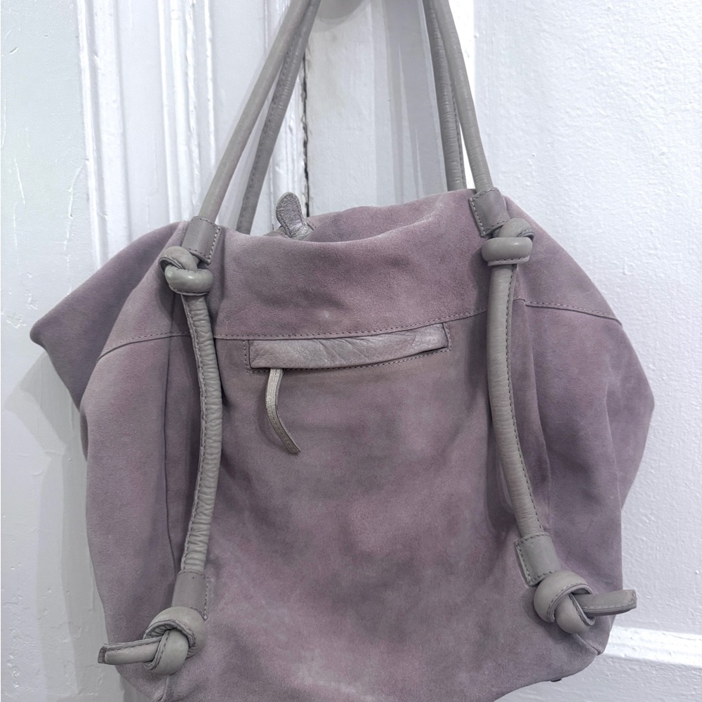 Free People Ingrid Taupe Suede Leather Tote - Picture 5 of 15
